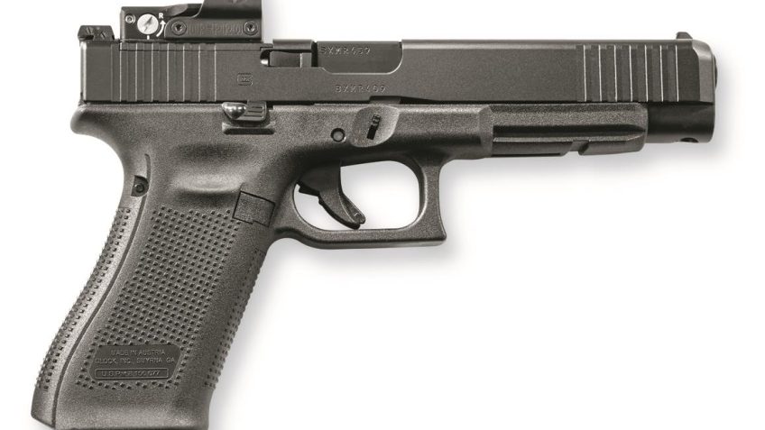Glock 34 Gen5 MOS, Semi-automatic, 9mm, 5.31″ Barrel, 17+1 Rds., Leupold DeltaPoint Pro