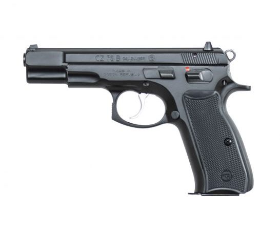 CZ-USA 75 B 9mm 10rd Blk Handgun w/Polycoat Steel Fixed Sights Manual Safety Blk Plastic Grips CA-Compliant 01102