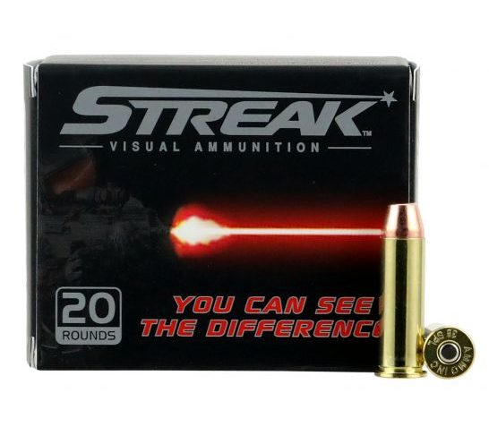 Ammo, Inc. STREAK .38 Special 125 grain Total Metal Jacket Brass Cased Centerfire Pistol Ammo, 20 Rounds, 38125TMC-STRK-RED