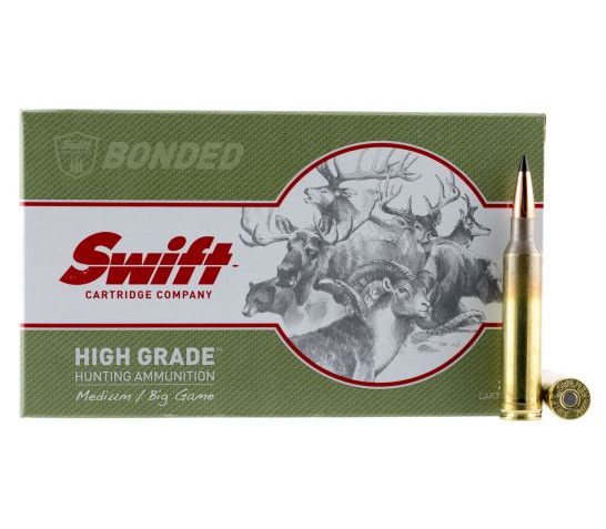 Swift Bullet Company Scirocco II Rifle Ammunition 7mm Rem Mag 150 gr BT 3036 fps 20/ct, SB10038
