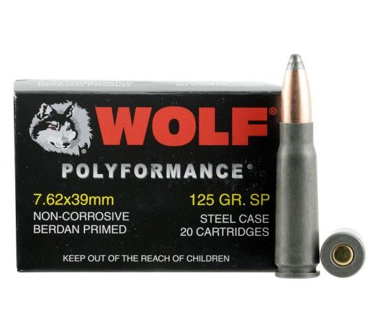 Wolf Performance Ammo Polyformance Steel 7.62 X 39 125 Grain 20-Rounds SP