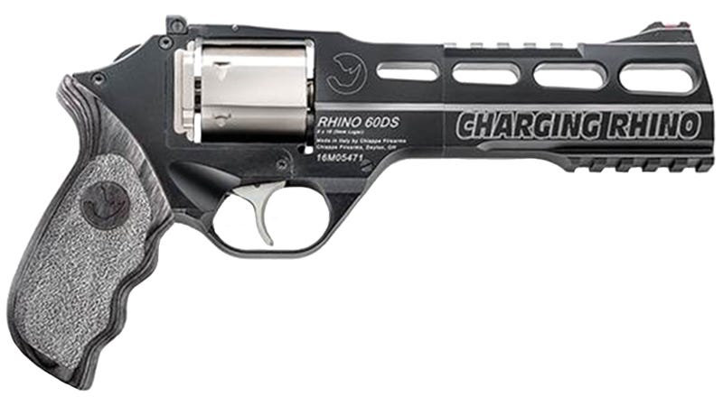 Chiappa Rhino 60DS 9mm Luger 6in Black/Gray Laminate/Nickel Cylinder Revolver – 6 Rounds – CA Compliant