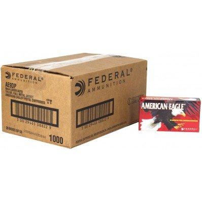 Federal Premium American Eagle Handgun Ammunition 9mm Luger 115 gr FMJ 1180 fps 500/ct, FAAE9DP100C