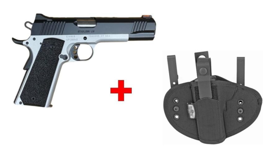 Kimber 1911 Stainless LW Night Guard 45 ACP + FREE HOLSTER $99 Value