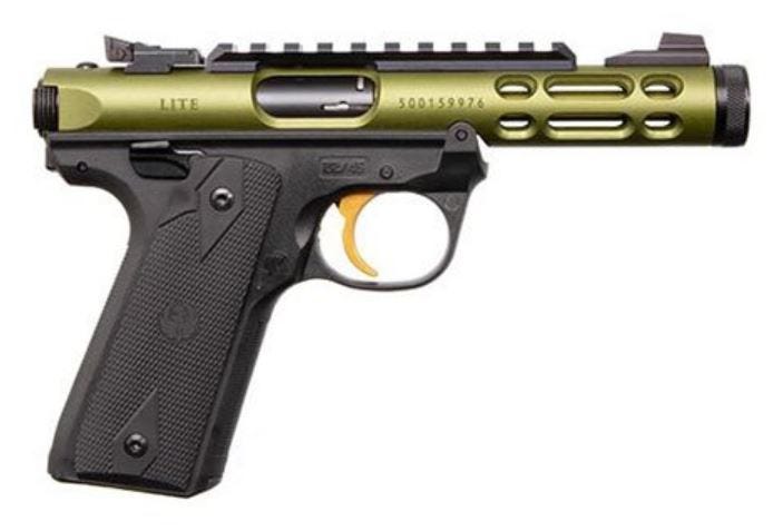 Ruger Mark IV Lite 22 Long Rifle 4.4in Olive Drab Green Anodized Pistol – 10+1 Rounds
