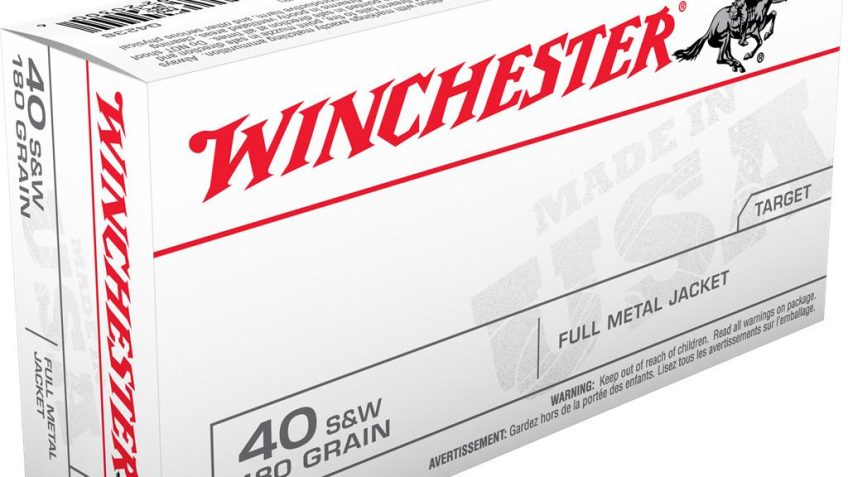 Winchester USA Handgun Ammo .40 S&W 180 gr FMJ 500/ct, Q4238C