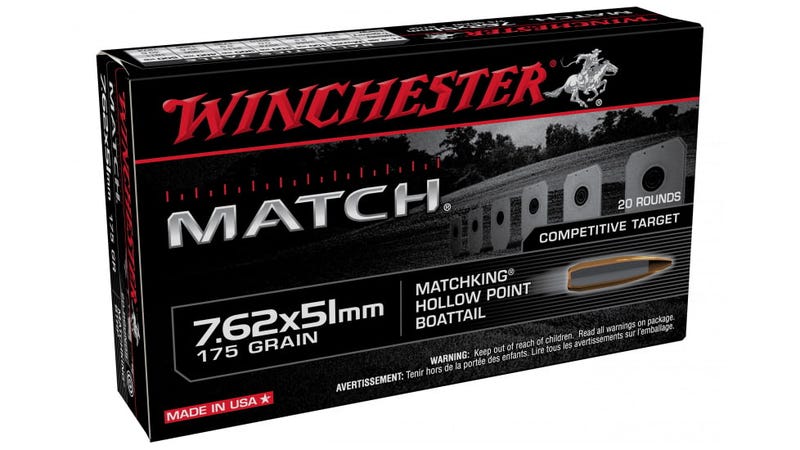 Winchester Match BTHP Rifle Ammunition 7.62x51mm NATO 175gr 20/ct