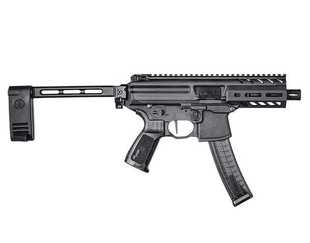 Sig Sauer MPX K 9mm 4.5″ 1:10″ Bbl Blk/Coy Semi Pistol w/ Al M-LOK Handguard & (1) 35rd Poly Mag No Brace PMPX-4B-9-NB
