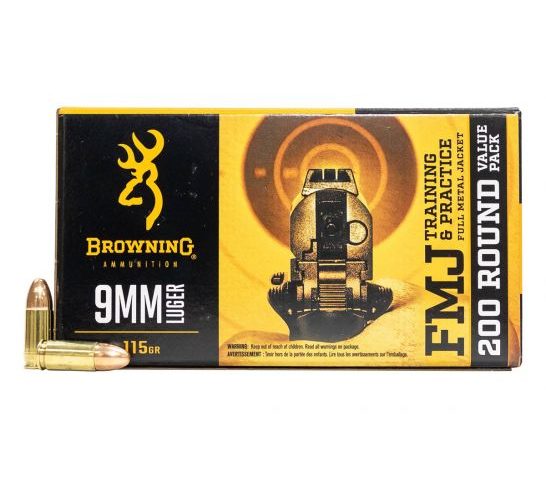 9mm – 115 Grain FMJ – Browning – 200 Rounds