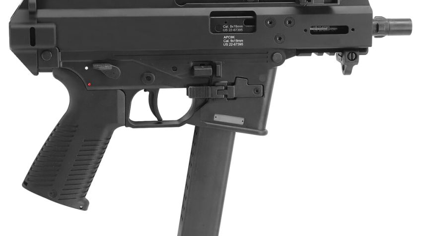 B&T APC9K-G PRO 9mm 4.3″ 1:10″ 1/2×28 Bbl Tailhook-Ready Pistol w/Glock Lower BT-361765-02-G