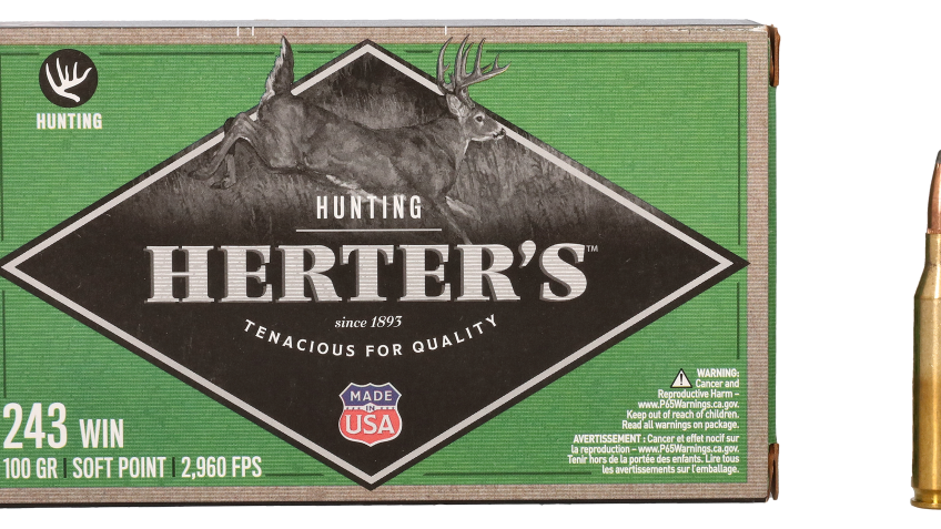 Herter’s .243 Winchester 100 Grain Soft Point Centerfire Rifle Ammo