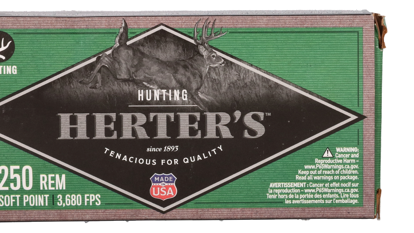 Herter’s .22-250 Remington 55 Grain Soft Point Centerfire Rifle Ammo