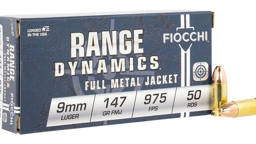 Fiocchi Shooting Dynamics Handgun Ammo –  9mm Luger – 147 Grain – 50 Rounds