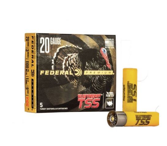 Federal Premium Heavyweight TSS 20 Gauge 1 1/2 oz Heavyweight TSS Centerfire Shotgun Ammo, 9 Shot, 5 Rounds, PTSSX259F 9