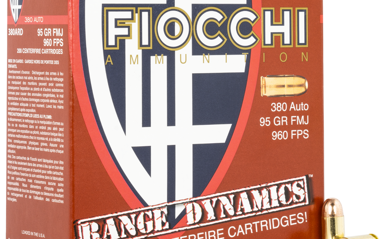 Fiocchi Range Dynamics 380 ACP AUTO Ammo 95 Grain Full Metal Jacket 200 Rounds Pack