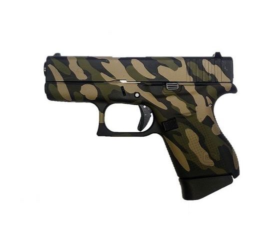 Glock 43 9mm Luger 3.39in Tilted Military Camo Cerakote PIstol – 6+1 Rounds