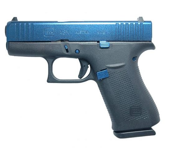 Glock 43X 9mm Luger 3.41in Cobalt Blue Cerakote Pistol – 10+1 Rounds