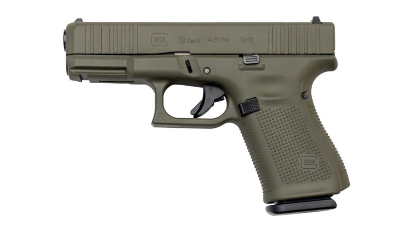 Glock 19 9mm Luger 4in Green Cerakote Pistol – 15+1 Rounds