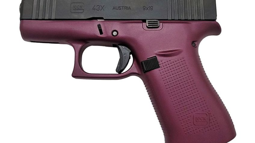 Glock 43X 9mm Luger 3.41in Black Cherry Cerakote Pistol – 10+1 Rounds
