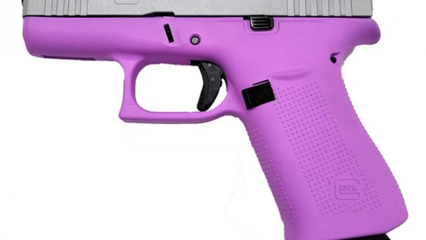 Glock 43x AUS 9mm, 3.41″ Barrel, Fixed Sights, Purplexed/Silver, 10rd