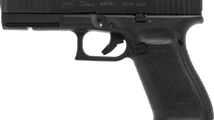 Glock 20 AUS Gen5 MOS, 10mm, 4.61" Barrel, 15rd, Black, Fixed Sights