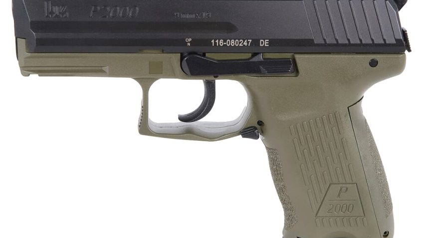 HK P2000 V3 9mm 3.66″ Bbl DA/SA OD Green Pistol w/(2) 13rd Mags 81000061