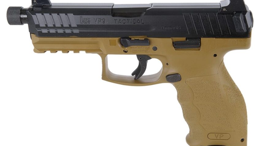 HK VP9-B Tactical 9mm 4.7″ Bbl Push-Button Mag Release Optics Ready FDE Pistol w/(3) 10rd Mags & Night Sights 81000777
