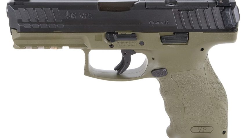 HK VP9-B 9mm 4.09″ Bbl Push-Button Mag Release Optics Ready Green Pistol w/(3) 17rd Mags & Night Sights 81000759