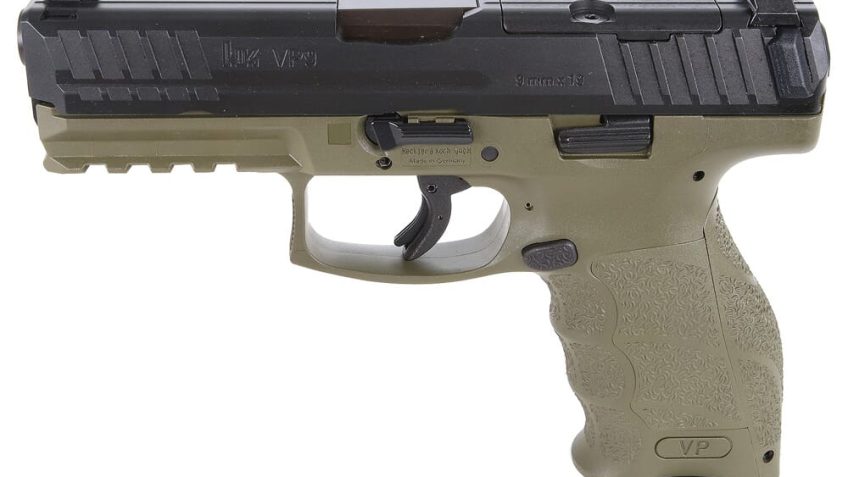 HK VP9-B 9mm 4.09″ Bbl Push-Button Mag Release Optics Ready Green Pistol w/(2) 17rd Mags 81000758