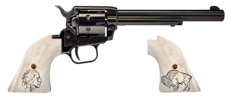 Heritage Firearms Rough Rider Small Bore .22 LR 6.5" Barrel 6-Rounds Buffalo Nickel Grips