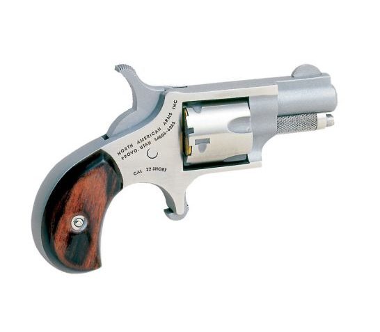 NAA 22S Mini-Revolver 22 Short 5rd 1.13" Stainless Steel Rosewood Birdshead Grip
