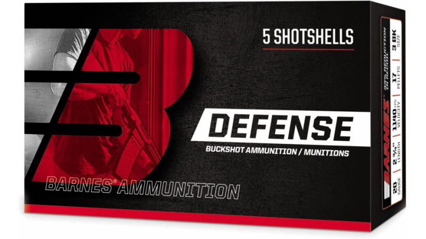 Barnes Defense Buckshot 12 Gauge 4 Buck 21 Pellets 2.75in Shotgun Ammo, 5 Rounds, 32012