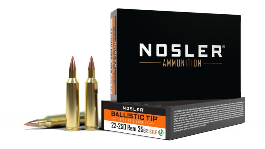 Nosler .22-250 Remington, Ballistic Tip , 35 grain, Brass Cased, 20 Rounds, 61038