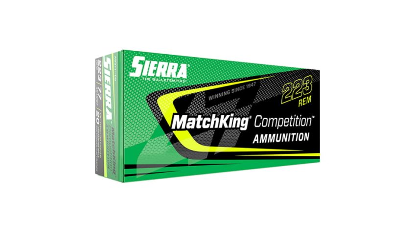 Sierra MatchKing .223 Remington 77 Grain Hollow Point Boat Tail Brass Cased Rifle Ammunition, 20 Rounds, A9377-09-20RD
