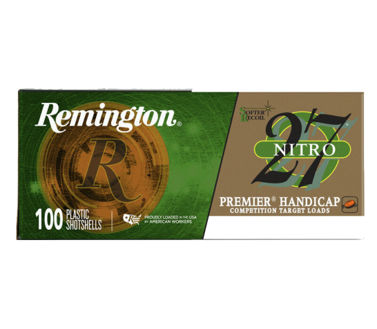 Remington Premier Nitro 27 Target 12 Gauge 1 1/8 oz 2.75in 1235 ft/s #8 Centerfire Shotgun Ammo, 100 Rounds, 28869