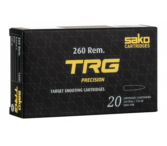 Sako TRG Precision 260 Rem Ammo 136 grain Open Tip Match Box of 20 Rounds