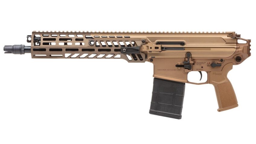Sig Sauer MCX SPEAR 7.62x51mm NATO 13″ 1:10″ Bbl Coyote Brown Optic Ready Pistol w/(1) 20rd Magazine PSPEAR-762-13B