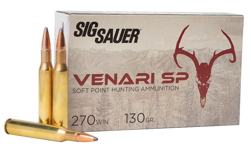 Sig Sauer Ammo .270 Win 130gr Venari Soft Point 20/Box V270SP130-20