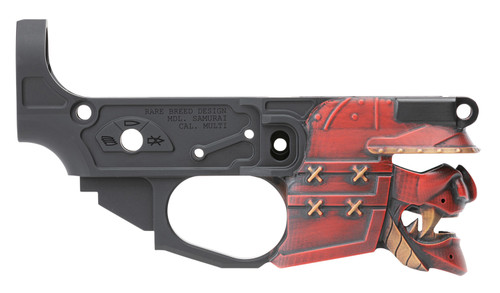 Spikes Tactical Rare Breed Samurai Black Anodized with Painted Front Stripped Lower Rifle Receiver