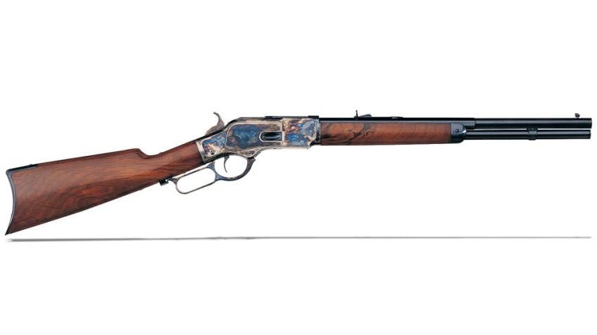 Uberti 1873 .45 Colt 18″ Bbl C/H Frame Buttplate & Lever Half Octagonal Rifle 342440