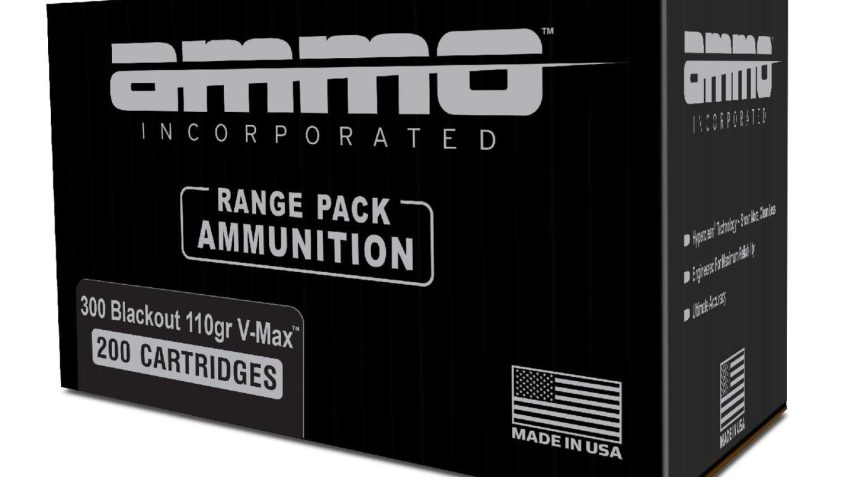Ammo Inc V-MAX 300 Blackout 110gr Ammo, 200rd Range Pack – 300B110VMX-A200