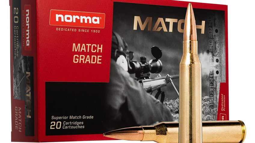 Norma Golden Target .338 LAPUA MAG 250 Grain Boat Tail Hollow Point Brass Cased Rifle Ammo, 20 Rounds, 10185442
