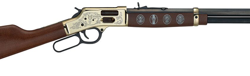 Henry Eagle Scout Centennial Tribute Edition Side Gate Polished Hardened Brass Lever Action Rifle – 44 Magnum – 20in