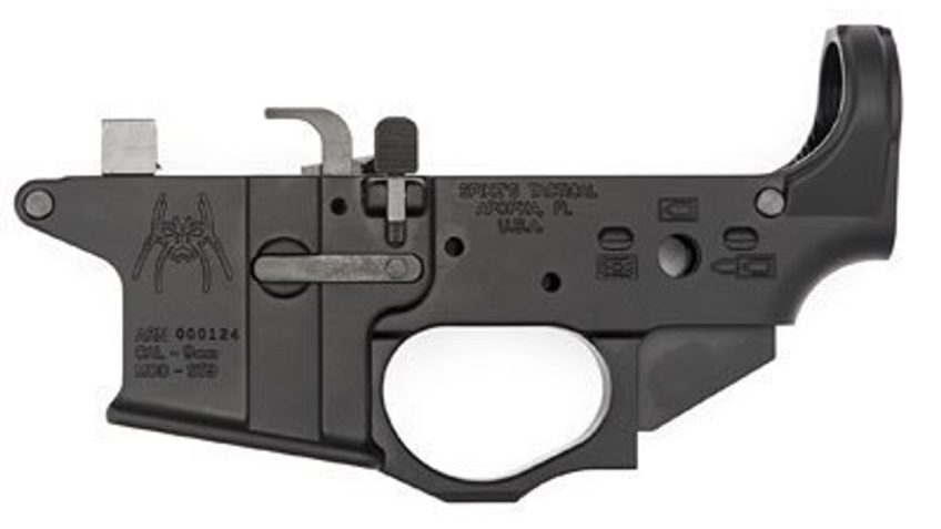 Spikes Tactical Lower Receiver Stripped – 9mm Colt Style – W/Spider Logo
