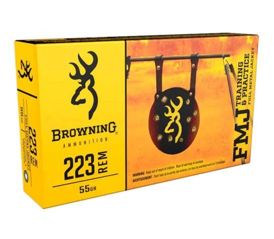 Browning Training & Practice Brass .223 Rem 55 Grain 20-Rounds FMJ
