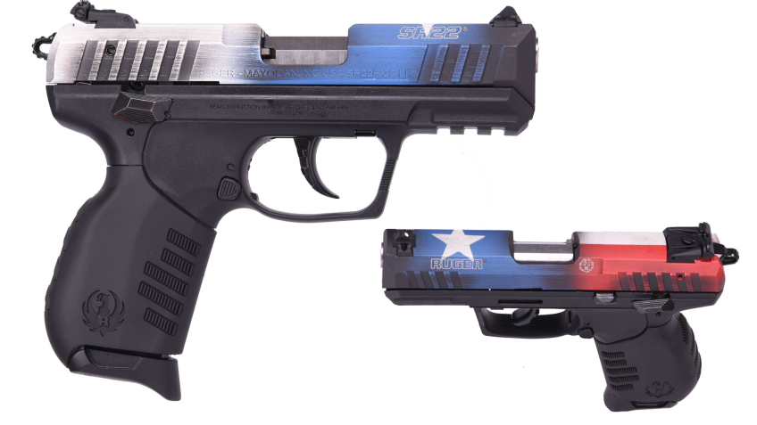 Ruger SR22 Semi-Auto Pistol in Texas Flag