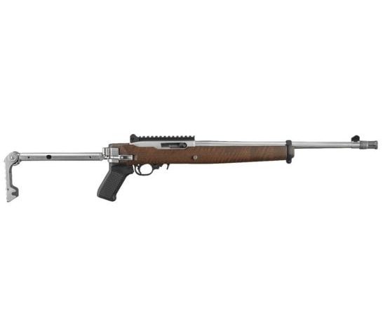 Ruger 10/22 Exclusive w/ Folding Samson Stock Stainless / Wood .22 LR 16.5″ Barrel 10-Rounds