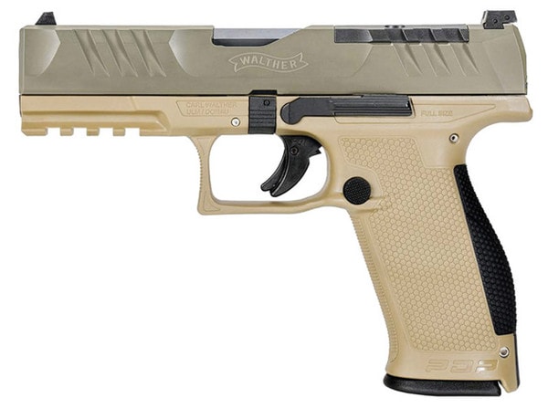 Walther Arms Walther Arms Pdp Full-Size, 9Mm, 4.5" Barrel, 3-Dot Sights, Optics Ready, OD Green Slide, Fde Frame, (2) 18-Rd, Ivs Exlusive 2858380OD