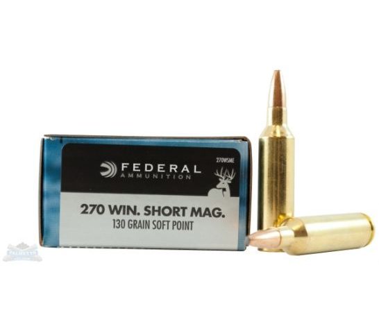 Federal Power-Shok Rifle Ammunition .270 Wsm 130 GR SP 3250 Fps – 20/Box 029465097271