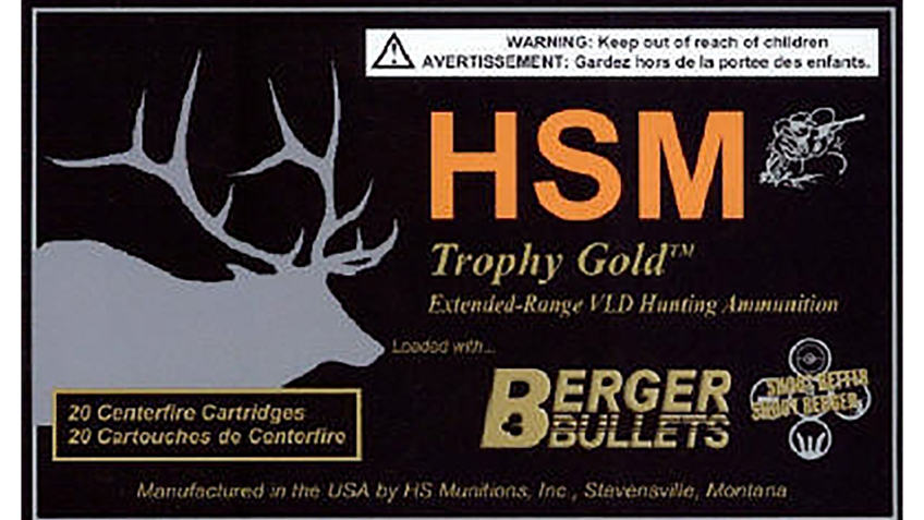 HSM Trophy Gold 6.5×55 Swedish 130 Grain Boat Tail Hollow Point Centerfire Rifle Ammo